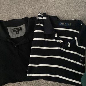 Two short sleeve collared shirts